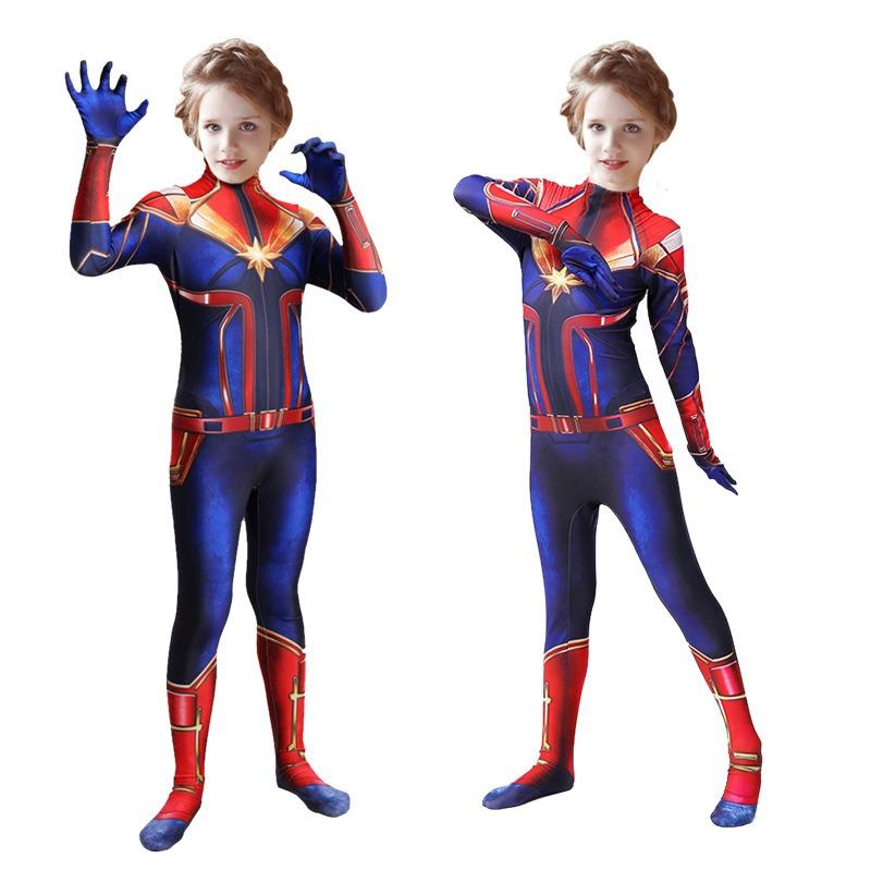 Halloween captain America clothes child cosplay cos spider iron man hulk one-piece muscle suit