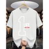 European Size Summer Men'S Fashion Short-Sleeve T-Shirt with Letter Pattern Print Funny Comfortable T-shirt for Men Casual Tees