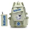 3 Piece School Backpack Set for Students Large Capacity Oxford Cloth Schoolbag with Shoulder Strap and Pencil Case