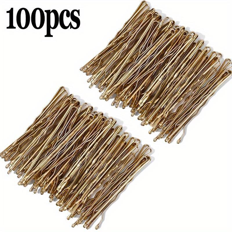 100 st Svarta Små Hårklämmor Stålhårnålar med Osynligt Grepp, 5 cm, Engångsbruk, Perfekta för Bröllop och Vardagsbruk, Bröllopshåraccessoarer