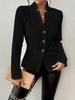 Long Sleeve Plus Size Woman Causal Loose Autumn Spring Vintage Blazer Jackets for Women Coat