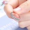 Drop Shipping Beautiful Genuine 925 Sterling Silver Adjustable Rings For Women Shiny AAA Grade Crystal Opening Finger Rings