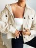 Women's Cross-Border Casual Button-Front Drop Shoulder Jacket for Spring & Autumn