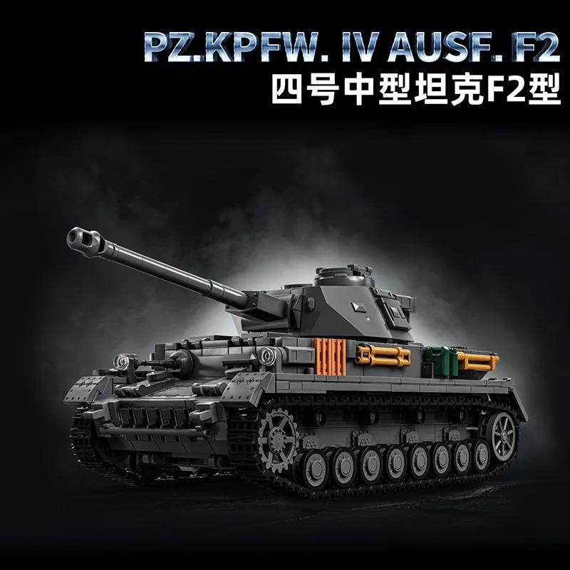 Technology PANZER IV H Tank Vehicle Bricks WWII Military Tank Model Building Blocks Toy MOC Army Tiger DIY Toy for Children Boys