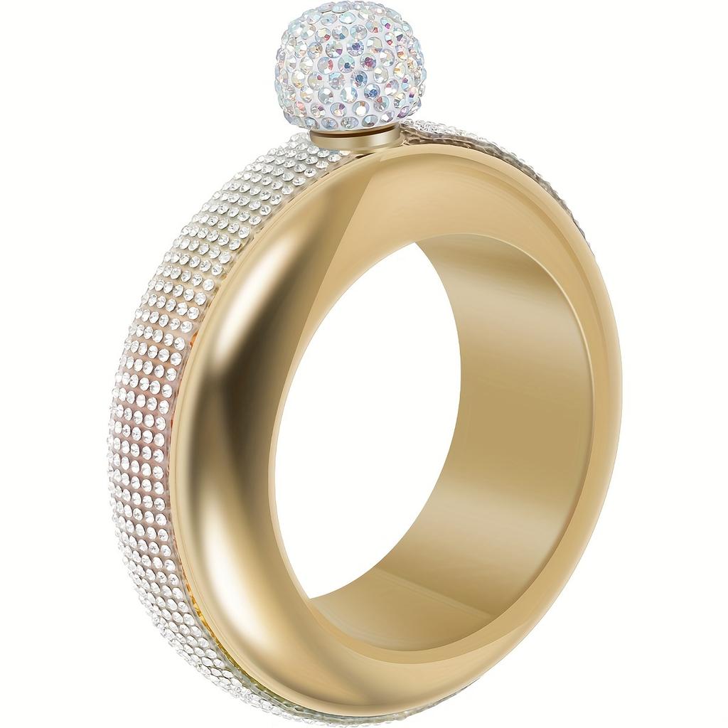 1pc Fashionable Stainless Steel Bangle Flask for Ladies - Discreetly Hides Wine, Cocktails & Spirits - Perfect Party Accessory for Summer Entertaining