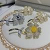 Dili Xue Luxury Zircon-Embellished Rose Brooch for Women