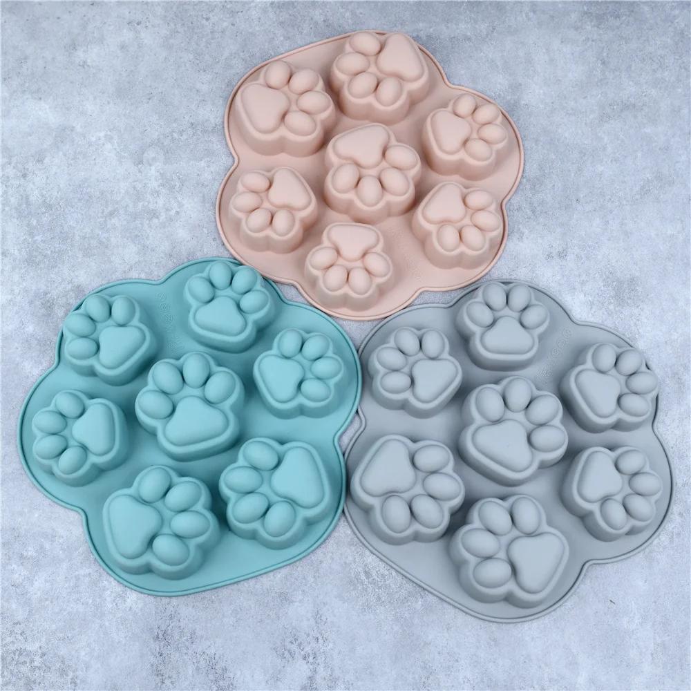 Paw Print Silicone Mold Dog Cat Animal Paw Mould For Candy Fondant Chocolate Jelly Pudding Soap Ice Cube Tray Dog Cat Treats
