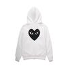 Felpa Streetwear Giapponese per Uomo Donna Coppia Pile Pesante Pullover Cuore Nero Ricamato Manica Lunga Top Oversize