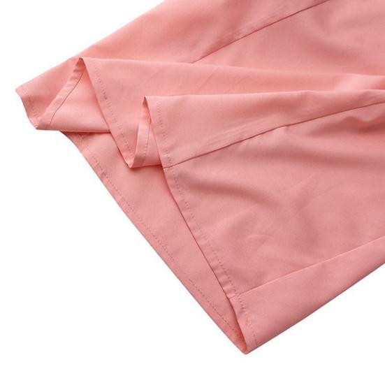 Women Pants Elastic High Waist Wide Leg Casual Trousers Loose Fit Solid Color Commuting Office Lady Pants Workwear