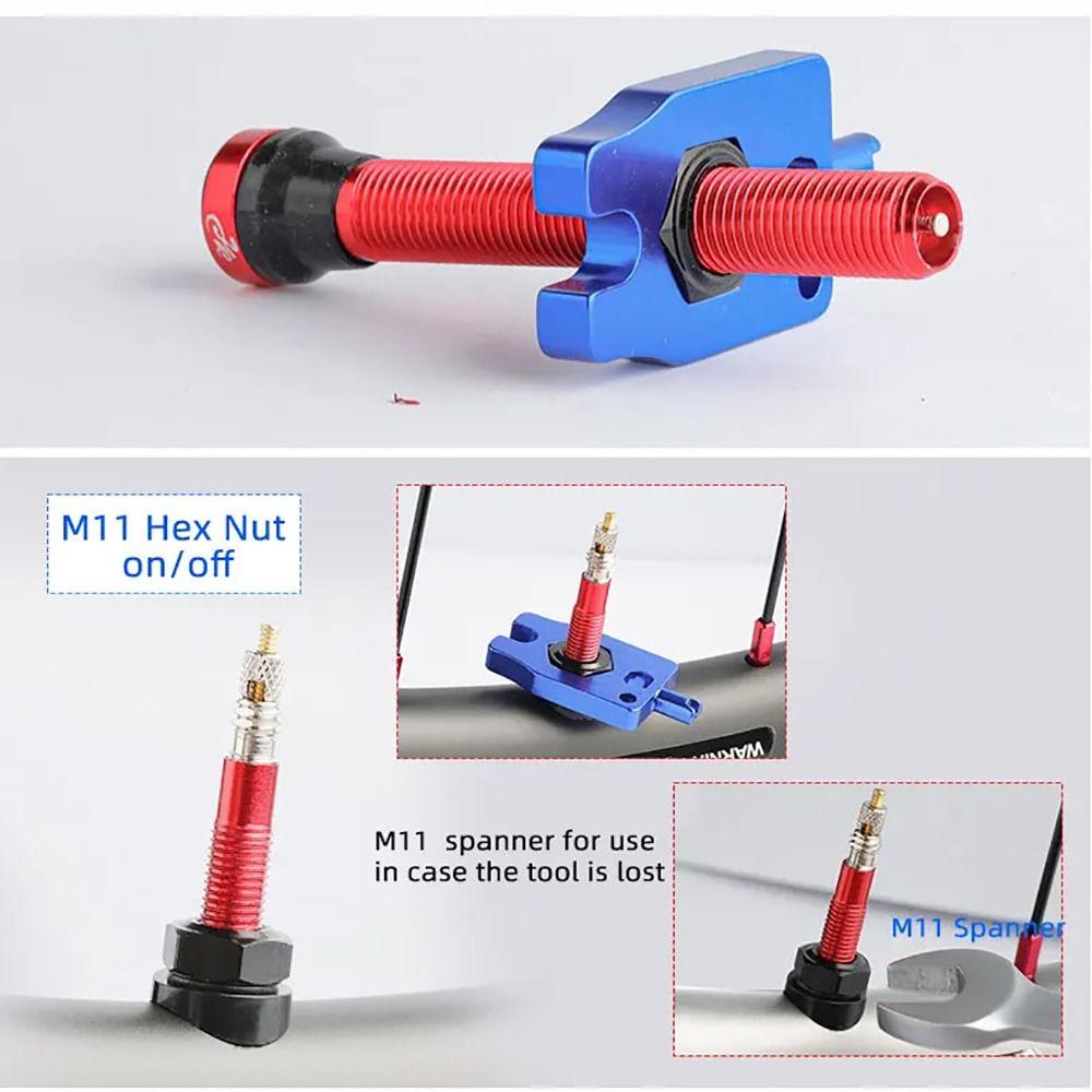 1/8Pcs with Wrench Cap Aluminum Zinc Zinc Alloy Valve Aluminum Zinc Zinc Alloy Tubeless Tire Valve  Tubeless Road Bike