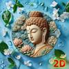 Iron Wall Art Metal Buddha Painting 2D Flat Graphic Waterproof Plaque Home Decor Wall Decor Cafe Living Room Bedroom Bathroom Kitchen Halloween Decor