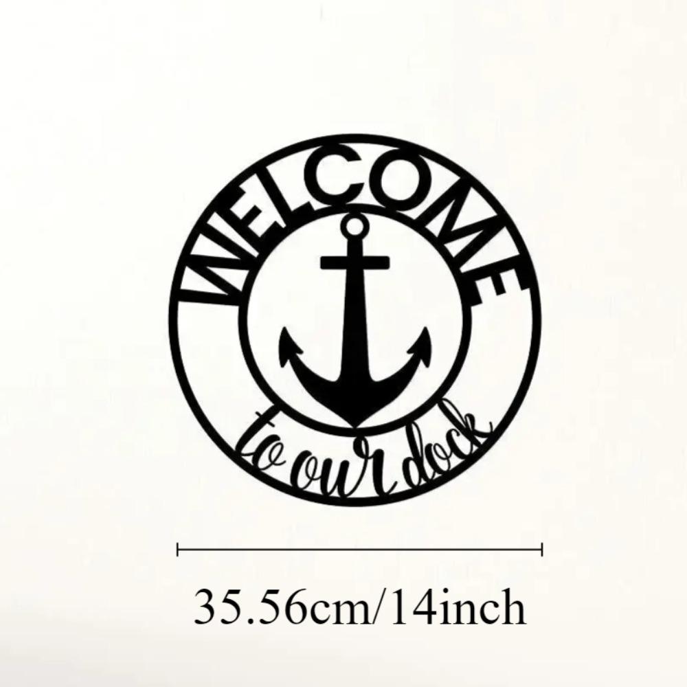 Vítejte v našem doku Kovová nástěnná cedule – Elegantní domácí dekorační akcent, dekorativní železné umění Stylová nástěnná dekorace pro námořní témata
