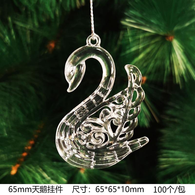New Christmas Transparent Ice Crystal Snowflake Christmas Tree Decoration Supplies Christmas Atmosphere Christmas Tree Snowflake Pendant