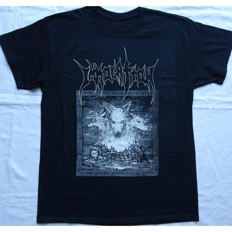 Музыкальная черная футболка Immolation Band Хлопок Унисекс S-234XL YY204 Унисекс Футболка XXXL