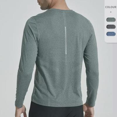 Herren Schnelltrocknende Langarm Lauf- & Fitness-Tops - Elastisch & Schweißtreibend für Frühling & Herbst