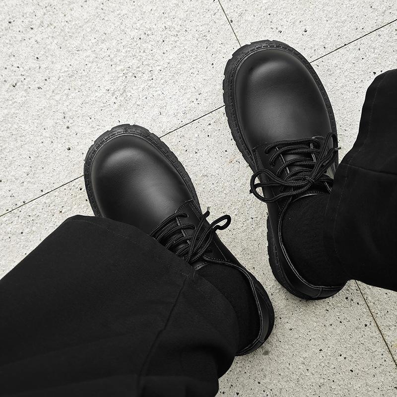 Fashion 2025 Men's Wide-Toe Derby Shoes British Retro Chunky Platform Oxfords Trendy Casual/Formal Footwear for Wide Feet & Streetwear