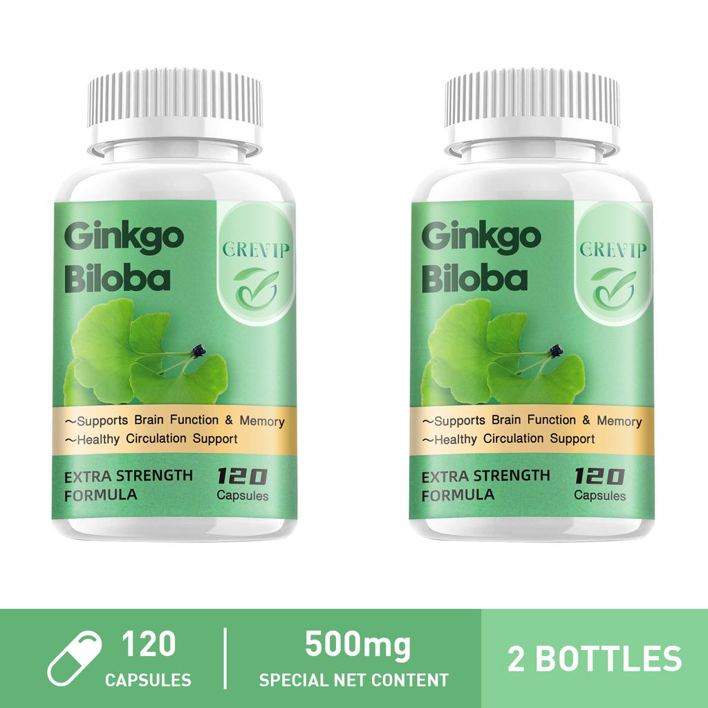 Ginkgo Biloba Extract Capsules, Natural Supplement, Easily Absorbed, Suitable for Adults.