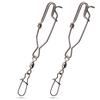 Longline Fishing Tuna Clips Stainless Steel Snap Clips Rolling Swivel Duo Lock Snap with Branch Hanger 15pcs