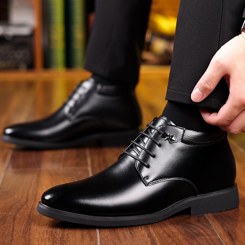 Outdoor Men's Cotton Shoes Fashionable Retro Middle-aged And Elderly Soft-soled Anti-slip Men's Winter Velvet Warm Snow Boots
