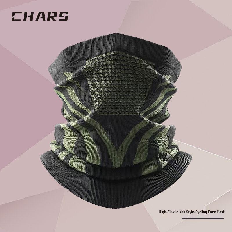 

Windproof Winter Cycling Neck Gaiter with Ear Protection and Drawstring Face Mask, B029A One Size
