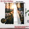 2pcs   2D FLAT PRINTING Curtains (Without Rod) Golden Dandelion Fashionable Popular Curtains Versatile Polyester Fabric Curtains