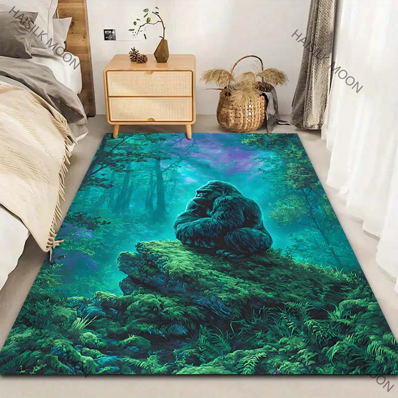 1PC Movie Gorilla Pattern Carpet for Living Room Bedroom Sofa Home Decor Non-slip Floor Mat Large Size Luxury Gift