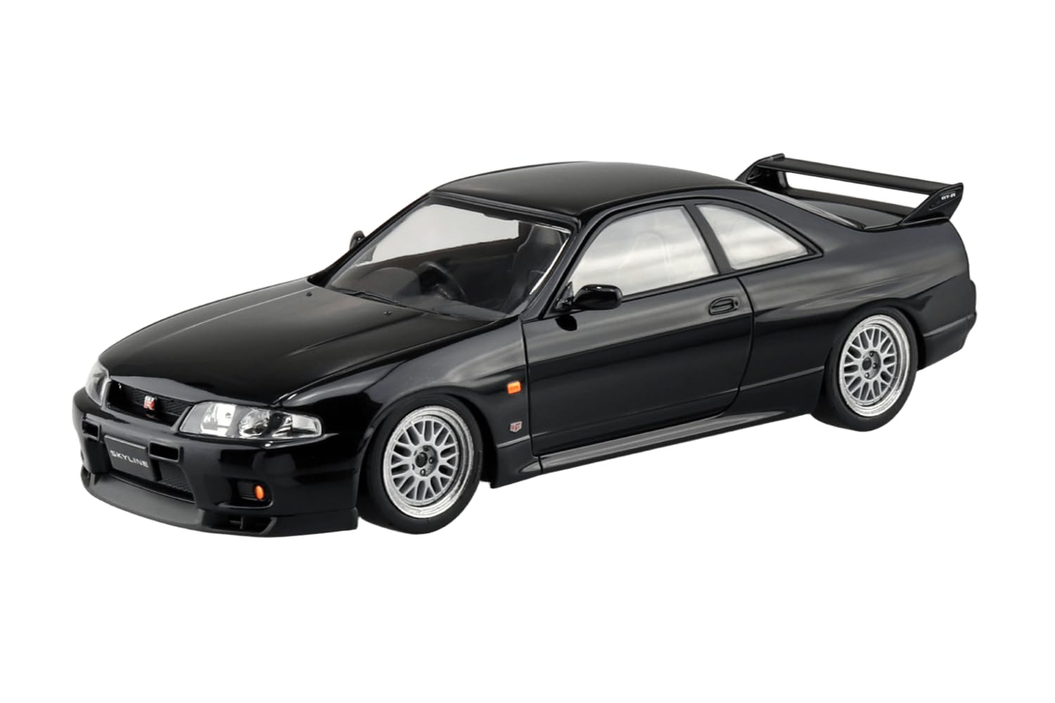 

Aoshima Bunka Kyozai Rakupla Snap Kit Nissan R33 Skyline Кастомные колеса Масштабная пластиковая модель (АОСИМА) нет. 21CU-BK GT-R (черный) 1/32 чёрный
