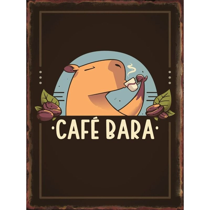 

Cute Animal Theme Tin Painting for Pet Store Cafe Home Room Decor