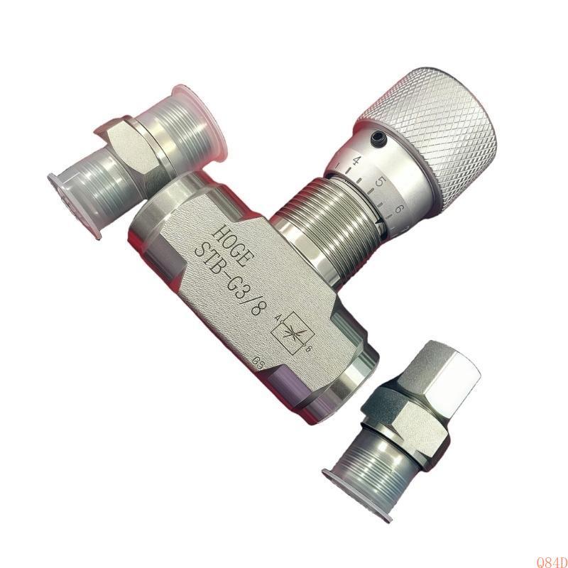Q84D Two Way Throttle Valves 3/8Inch Bidirectional Hydraulic Restrictor Valves For Fluid Gas Oil Systems Easy to Install