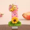 Sunflower Bee Cartoon Number Candles for Birthday Cakes