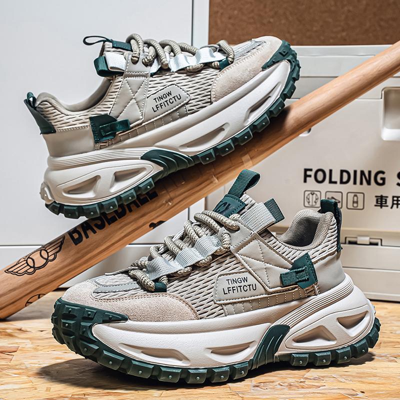 

Casual sneaker Ventilate mesh shoes Apring and autumn Sports and leisure Non-Slip Soft and comfortable Wear-resistant Fashion 44 зелёный