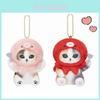 Bedårande japansk plyschleksak Söt Haj Katt Bläckfisk Huvud Nyckelring För Flickor Med Mjuk PP-Bomull