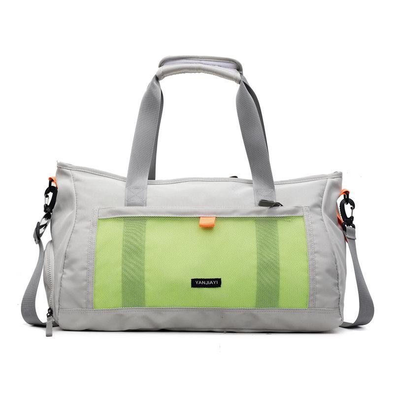 

Trend Casual Lightweight Travel Bag Men s and Women s Outdoor Camping Sports Storage Satchel Versatile Fashion Short-haul Duffel Bag серый