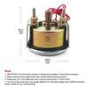 Car Meter 2" 52Mm Mechanical Oil Press Pressure Gauge 0-150PSI/0-10Bar Manual Alarm Setting Yellow Light 1/8NPT Connection