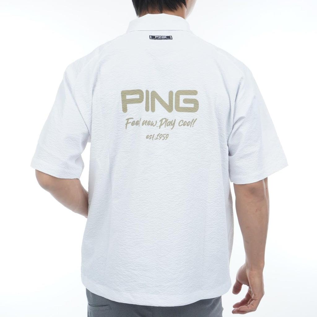 Short Sleeve Full Zip Shirt Golf 3L [Pin Apparel] Men's (Omnidirectional Stretch/Quick Drying) / / 621-5111301 030_White