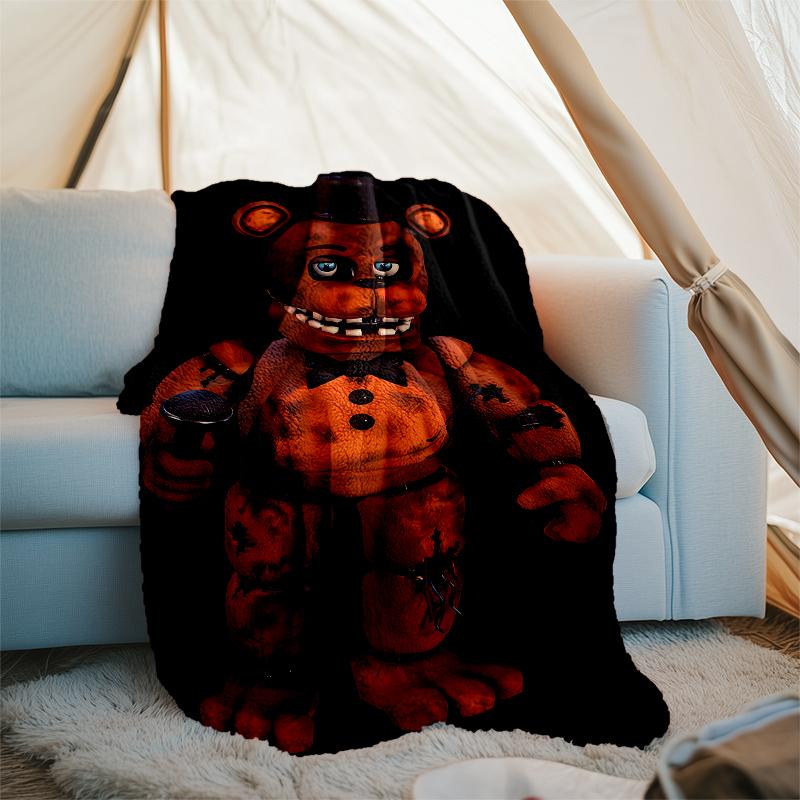 Five Nights At Freddy's Theme Printed Blanket - Perfect for Couch, Bed, Travel & Outdoor Use | Machine Washable, Cozy & Durable.