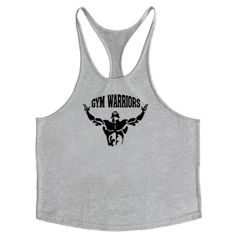 Muscleguys Running Vests Mens Bodybuilding Stringer Tank Tops Gym Clothing Cotton Sleeveless Shirt Summer Sports Singlets Workout Tanktop