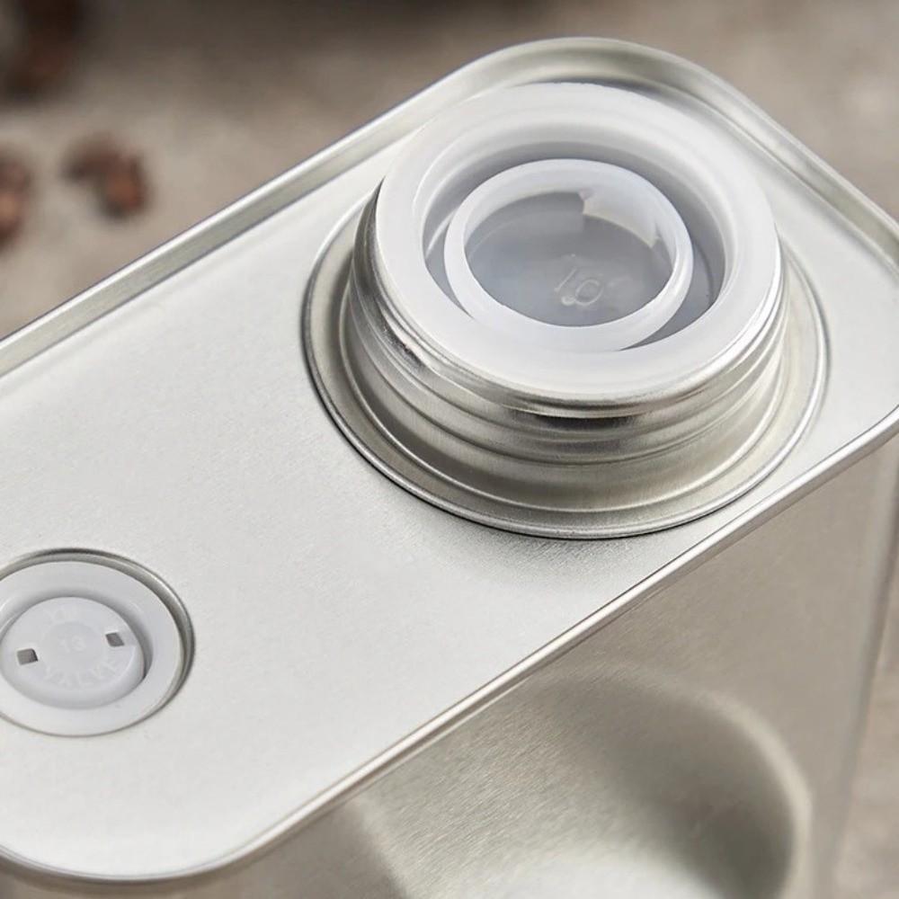 Velkokapacitní čtvercová plechovka na skladování kávových zrn, nová utěsněná plechovka na kávu