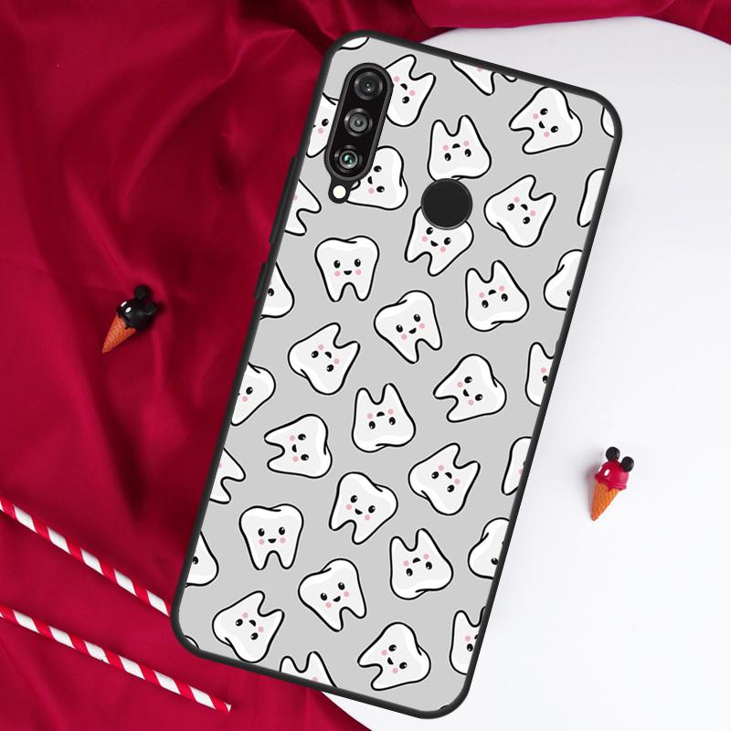 Dentist Tooth Pattern For Huawei Nova Y61 Y91 Y73 Y72 Y90 Y70 Y60 12s 12i 11i 8i 9 10 SE P60 P30 Pro P40 Lite Case