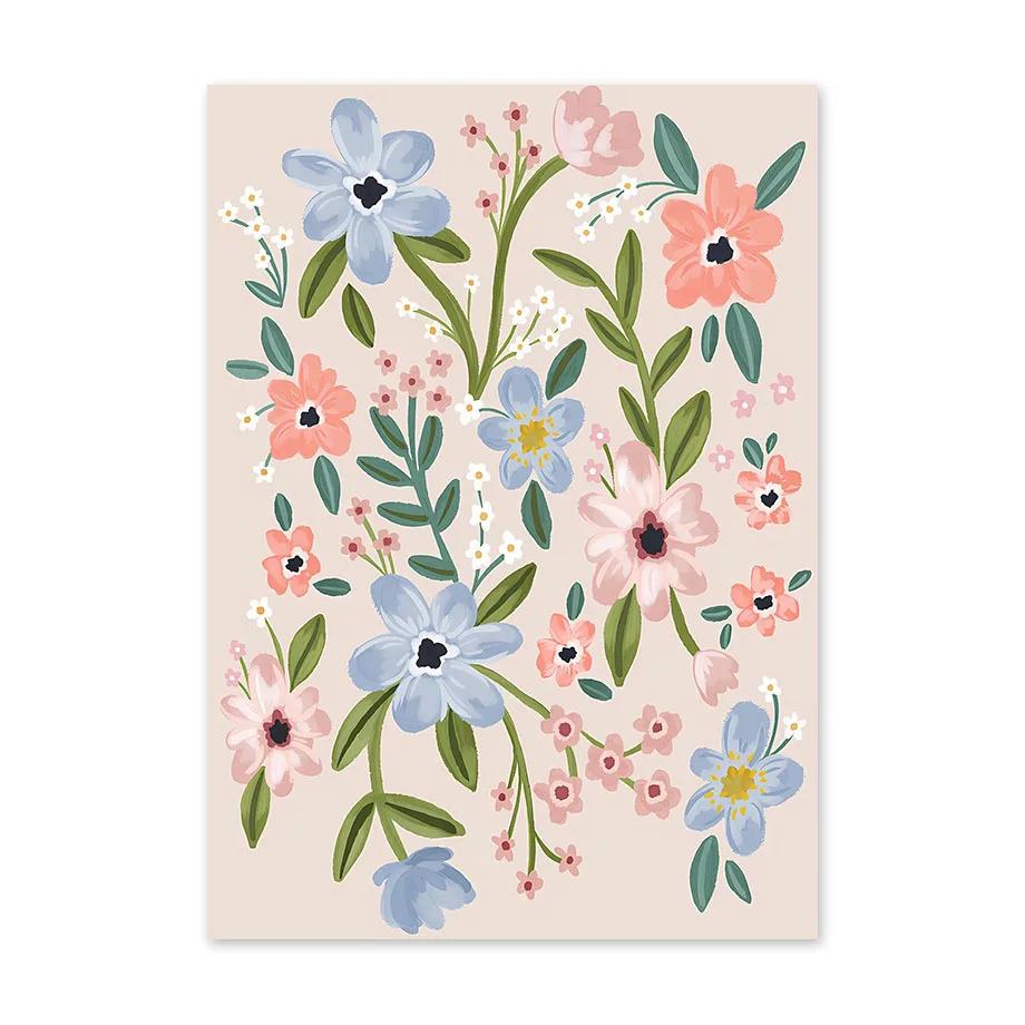 Santorini Lemon Coffee Flowers Abstract Landscape Posters and Prints Wall Art Canvas Painting Pictures For Living Room Home Deco