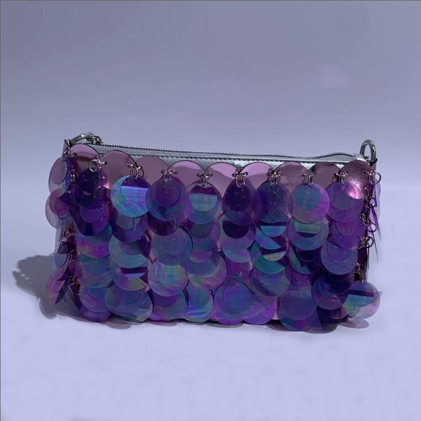 A High-end Clutch Bag for Women, A Chain Single-shoulder Crossbody Bag, A Sequined Handbag