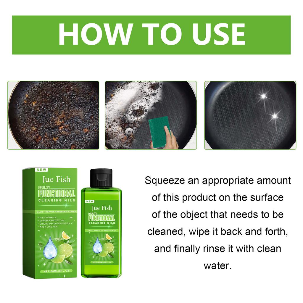 JUE-FISH Výkonný pěnový čistič na odstraňování skvrn Multifunkční pěnový čistič do kuchyně Čistič mastnoty Čistič olejových skvrn Čisticí prostředek pro domácnost 60 ml