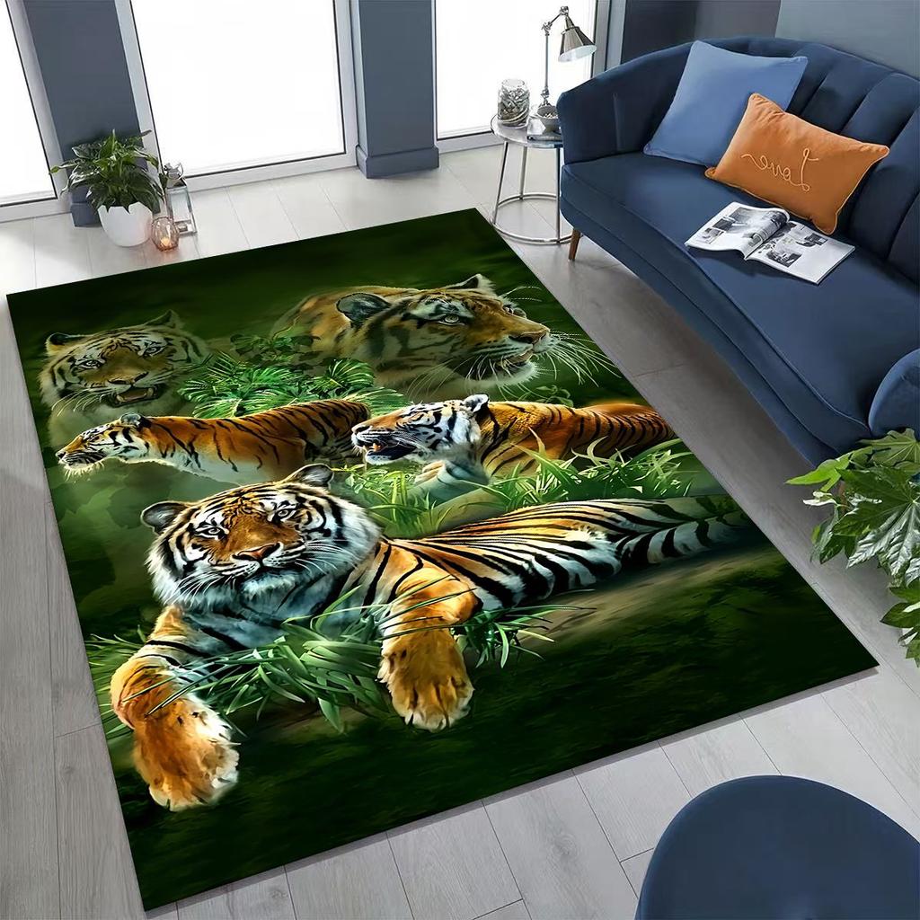 27 Style Wild Animal Tiger Beast Cartoon Rug for Bedroom Living Room Sofa Home Doormat Decor, Large Kid Play Non-slip Floor Mat