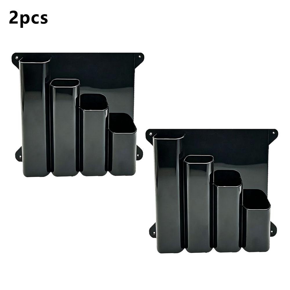 Wall Mounted Zip Tie Storage Box 4 Pockets Sturdy Metal Multi-Hook Tool Rope Organizer Cable Tie Storage Rack for Workshop Home