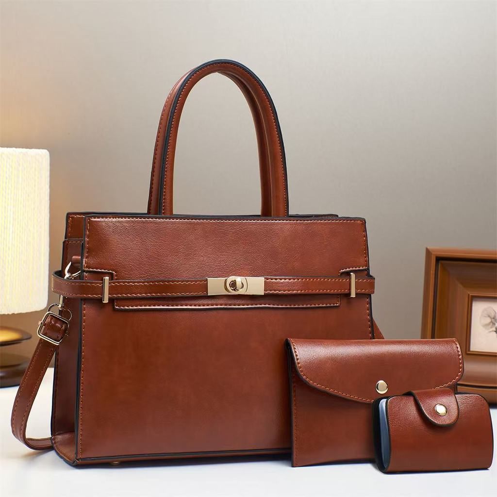 Minimalist Pu Crossbody Bag With Lock Closure For Daily Use