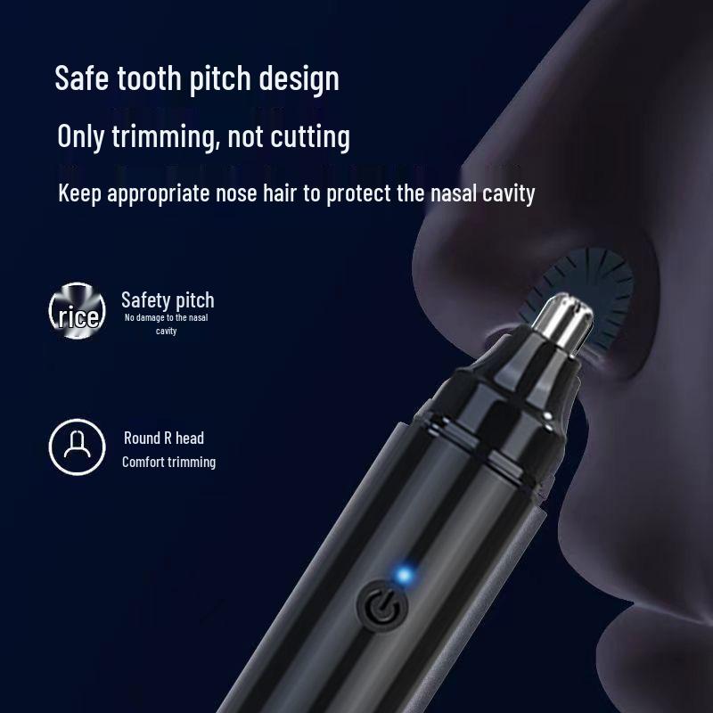 Rechargeable Portable Nose & Ear Hair Trimmer for Men & Women - Washable Electric Clipper