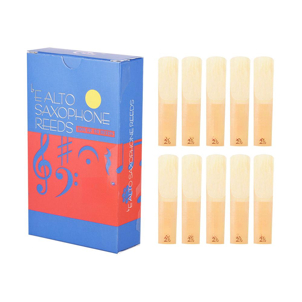 Professional Level Eb Alto Saxophone Sax Reeds Strength 2.5 10pcs/ Box