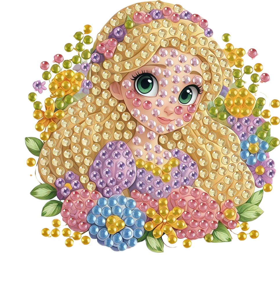 DIY Diamond Painting Refrigerator Magnets, Disney Princess Theme, Cross-stitch Round Diamond Handicraft Home Decoration Gift