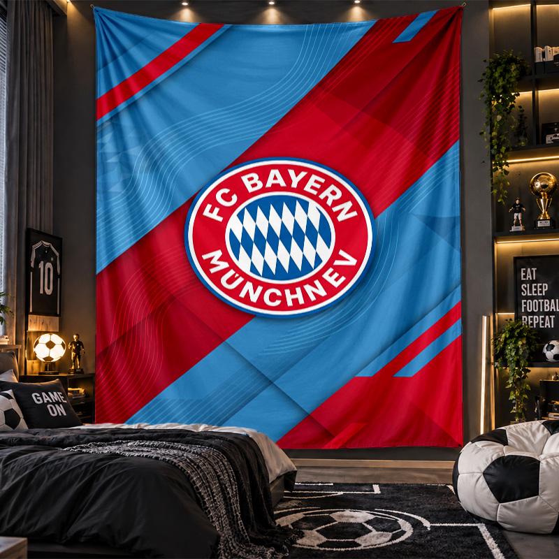 Gobelin wiszący na ścianę z nadrukiem Bayern Monachium Tkanina do salonu sypialni Dekoracja domu