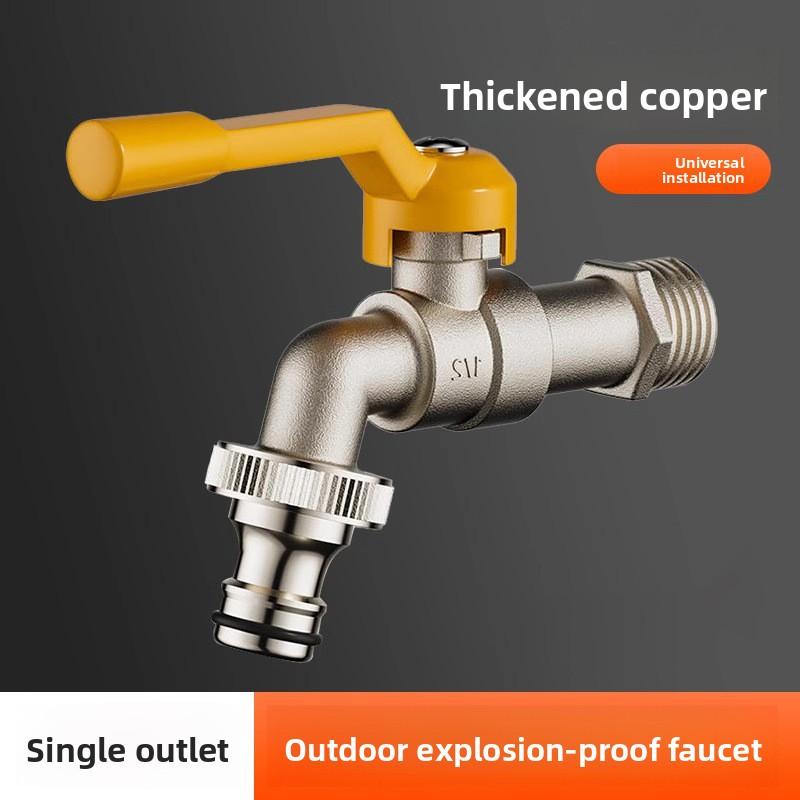 

1/2 3/4 Garden Brass Water Faucet Water Splitter 1-Way 2-Way Connector Coupling Adapter Valve Switch Irrigation Tap Replace